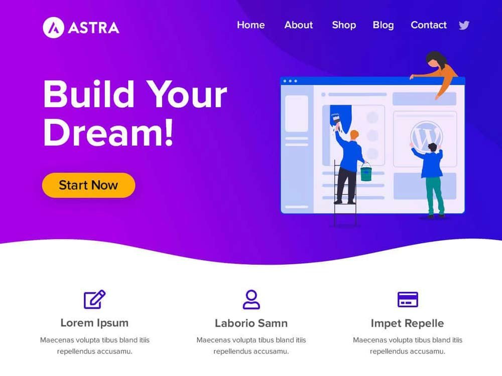 Astra theme for Agencies, startups, general-purpose business sites