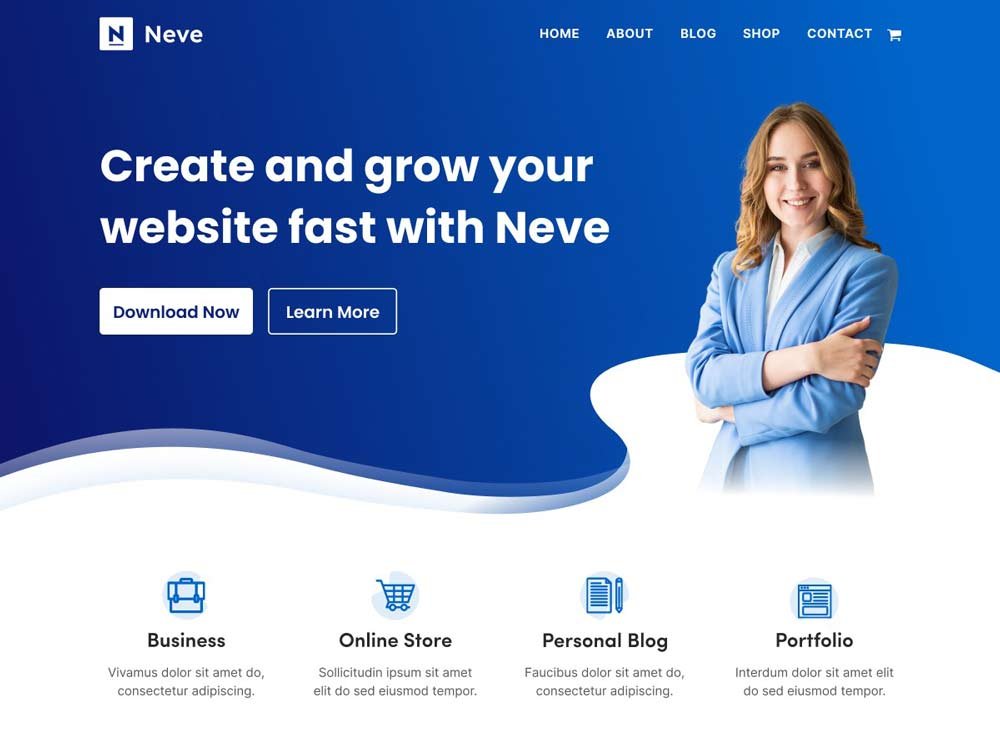 Neve WordPress theme for Small business owners