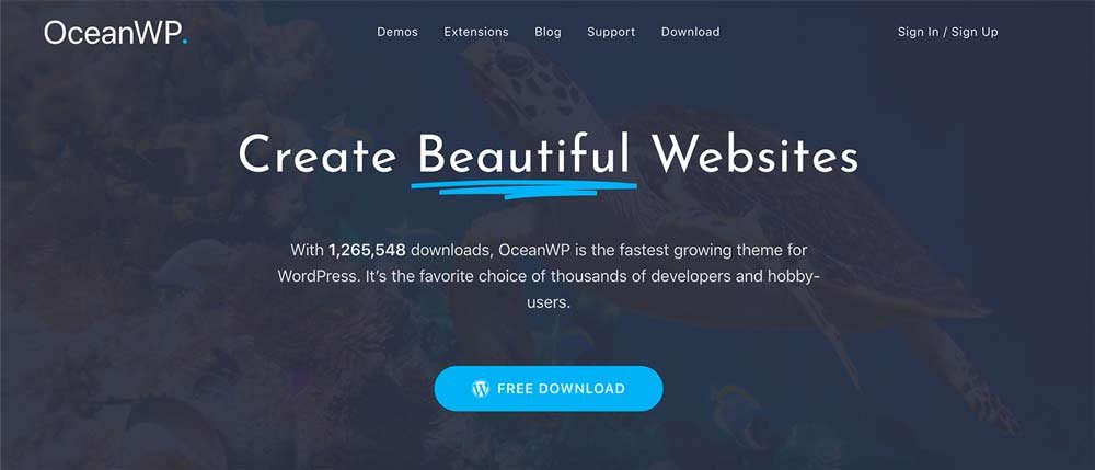 OceanWP multipurpose theme for businesses