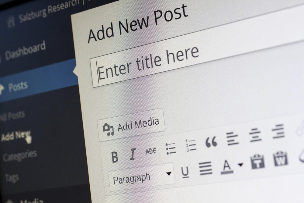 Content form when choosing a WordPress blog theme