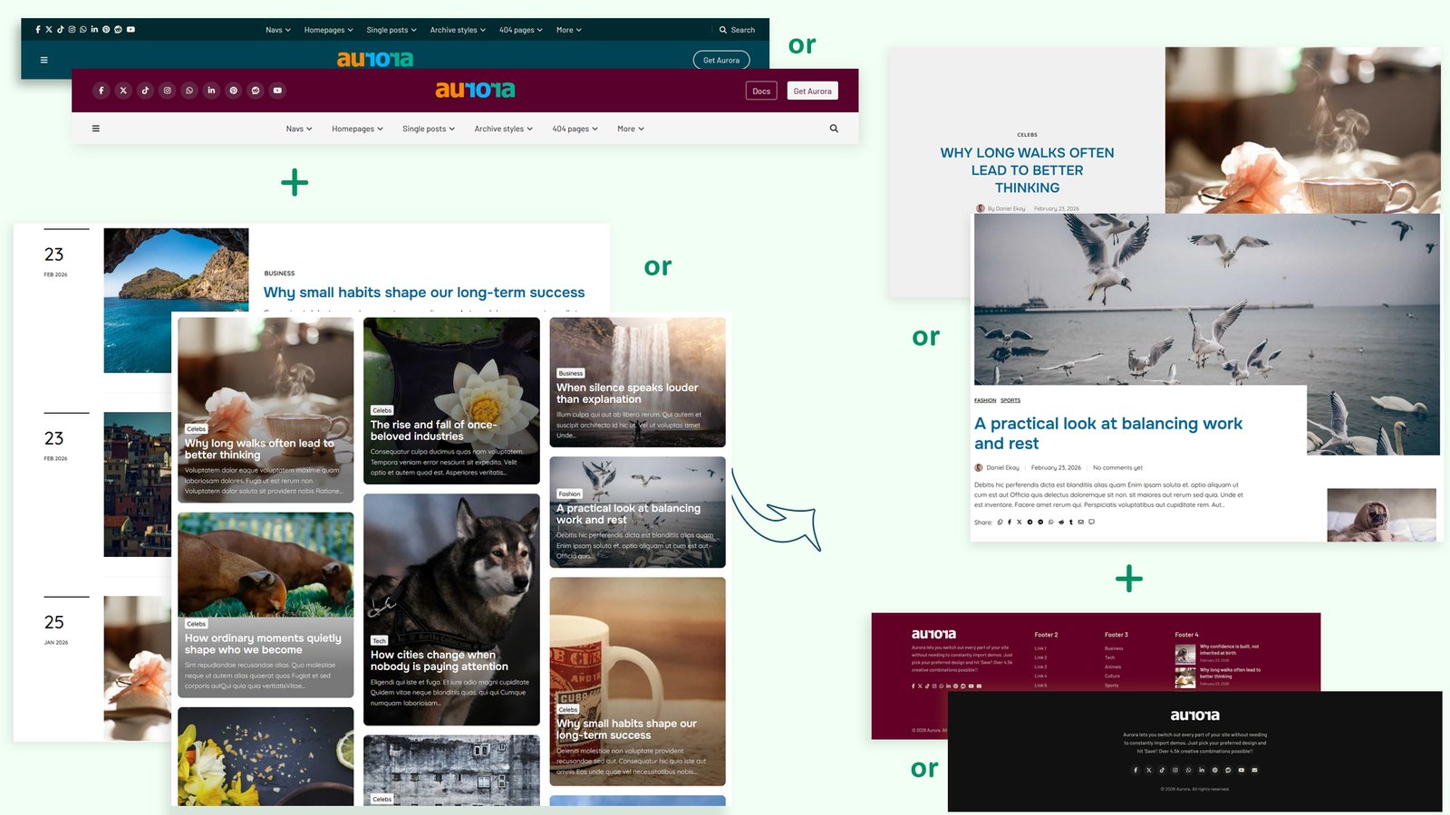 Aurora Flexible WordPress Blog Theme