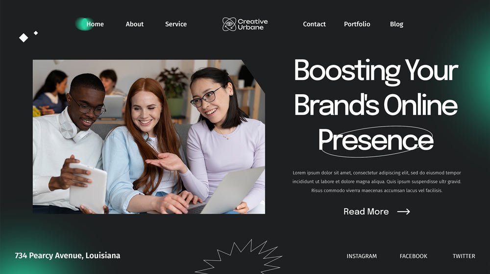 Website demo when choosing a WordPress blog theme